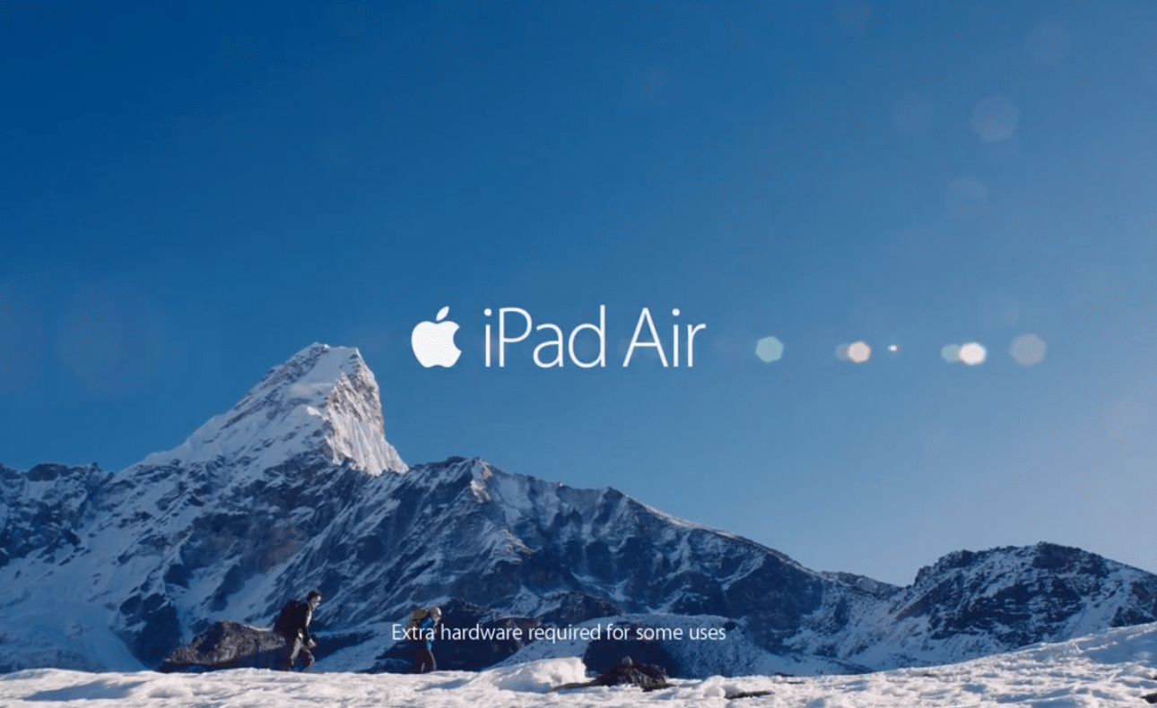 Golden circle: iPad Air publicité