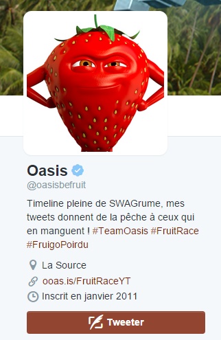 Oasis Twitter mascotte