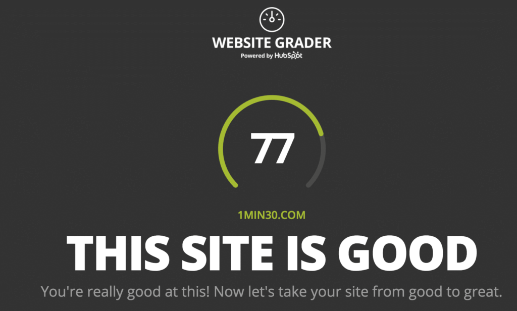 Website Grader 1min30